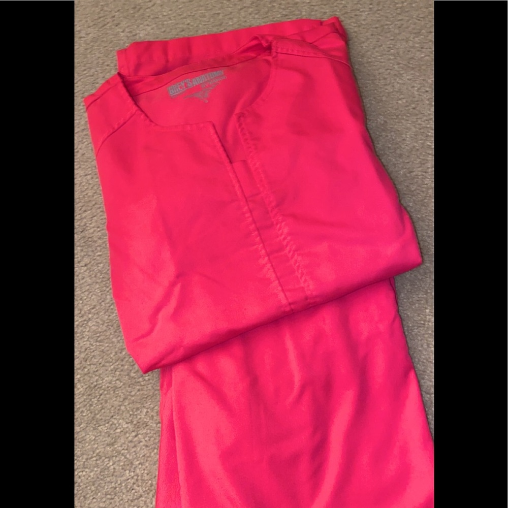 Watermelon Pink Grey’s Anatomy Scrub Set